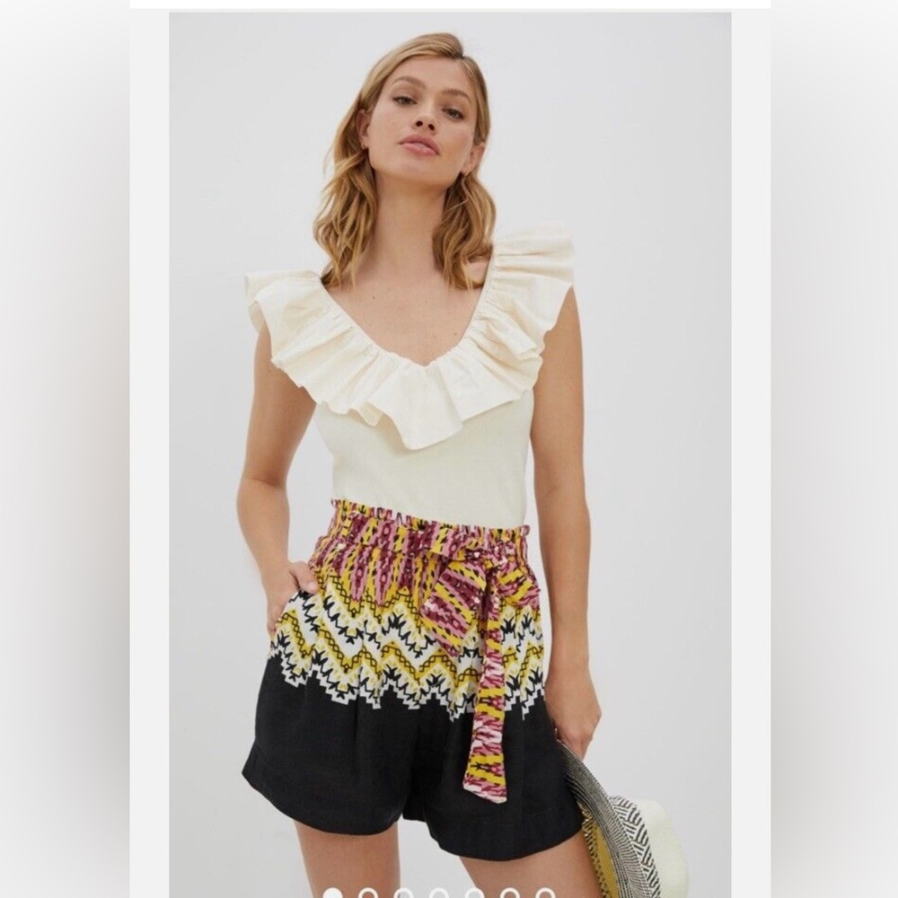 Anthropologie Breezy Paperbag Linen Shorts
